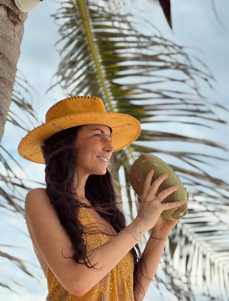 My Granddaughter Drinking Out Of A Coconut